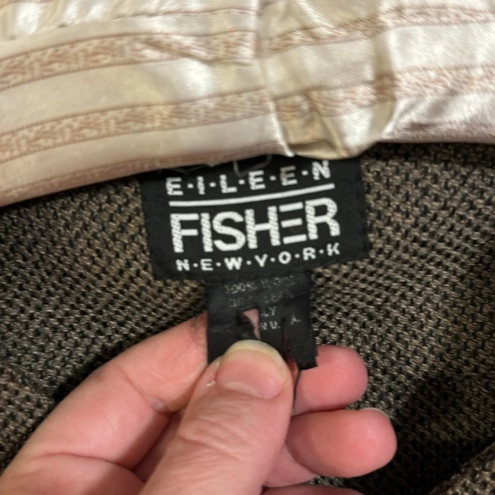 Eileen Fisher collarless wool jacket  - vintage - Picture 3 of 7